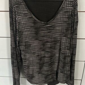 Cato Striped Black and White Women's Top